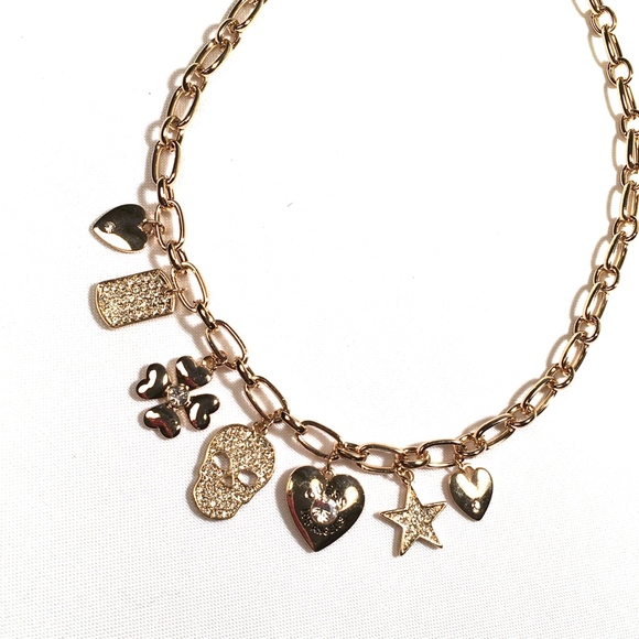 3/$30! GUESS Statement Necklace with Charms - Picture 8 of 8